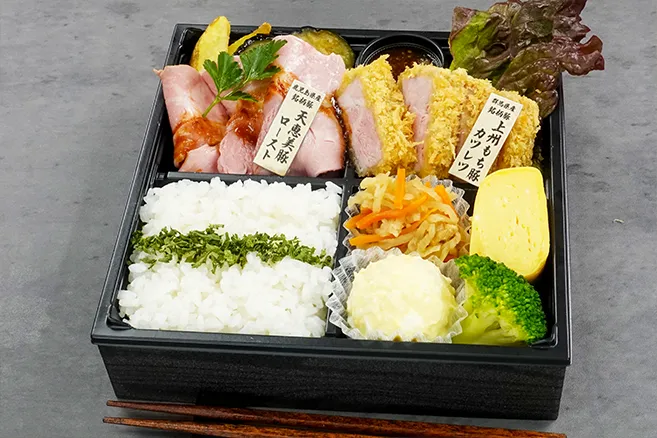 天恵美豚ローストと上州もち豚カツレツ御膳